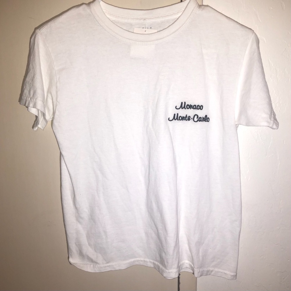 Brandy Melville Monaco Monte-Carlo Embroidered Tee